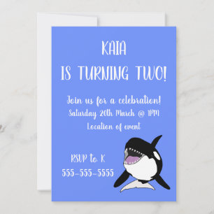 Invitación Cumpleaños de Orca