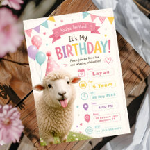 Cumpleaños de oveja pastel adorable