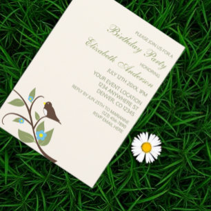 Invitación Cumpleaños de pájaro