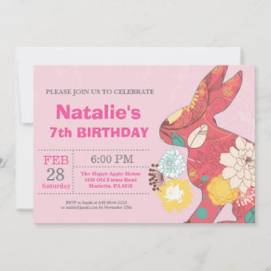 Invitación Cumpleaños de Pascua Niña Huevo de Pascua Cumpleañ