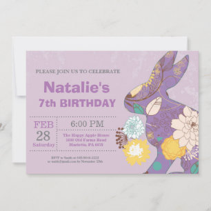 Invitación Cumpleaños de Pascua Niña Huevo de Pascua Cumpleañ