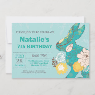 Invitación Cumpleaños de Pascua Niña Huevo de Pascua Cumpleañ