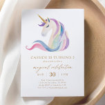 Invitación Cumpleaños de Pastel Watercolor Unicornio<br><div class="desc">Celebra el día mágico de tu pequeña con esta invitación de cumpleaños pastel unicornio.</div>