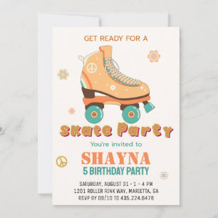 Invitación Cumpleaños de patinaje sobre ruedas