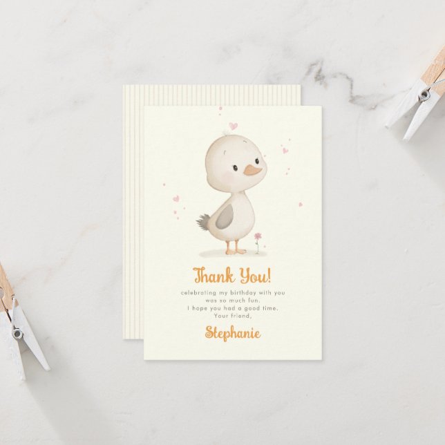 Invitación Cumpleaños de Patito Dulce (Anverso/Reverso In Situ)