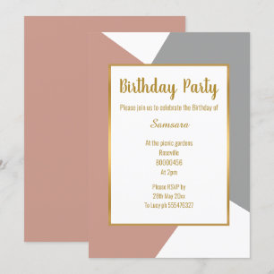 INVITACIÓN CUMPLEAÑOS DE PATRÓN DE ABSTRACTO VERDE AZULADO DE