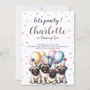 Invitación Cumpleaños de Perro.