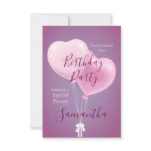 Cumpleaños de persona especial con globos rosados