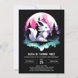 Invitación Cumpleaños de personalizado Cute Wolf