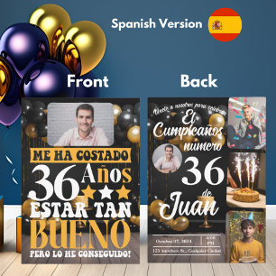 Invitación Cumpleaños de Personalizado de Cumpleaños Español