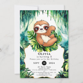 Invitación Cumpleaños de personalizado Kids Sloth