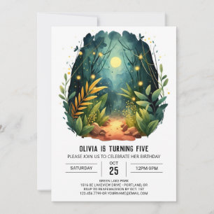 Invitación Cumpleaños de personalizado Tree Adventure Woodlan