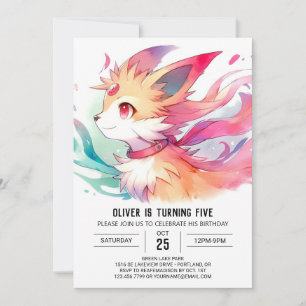 Invitación Cumpleaños de personalizado Woodland Fox