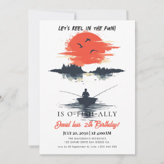 Invitación cumpleaños de pesca