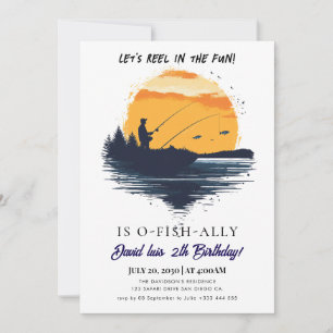 Invitación cumpleaños de pesca