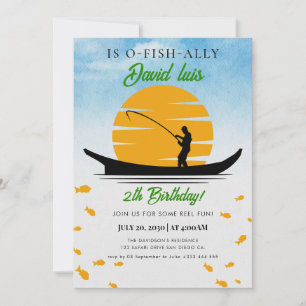 Invitación cumpleaños de pesca