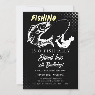 Invitación cumpleaños de pesca