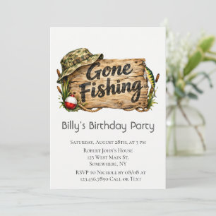 Invitación Cumpleaños de pesca