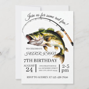 Invitación Cumpleaños de Pesca Editable