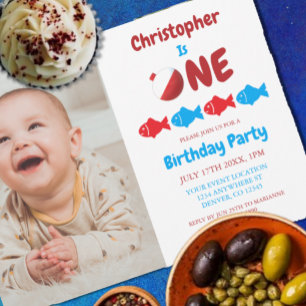 Invitación Cumpleaños de pesca número 1