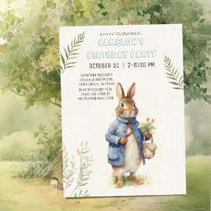 Invitación Cumpleaños de Peter Rabbit