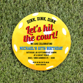 Invitación Cumpleaños de Pickleball Dink Dink