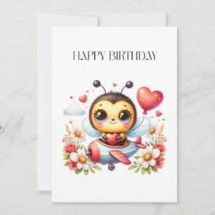 Invitación Cumpleaños de piloto abeja