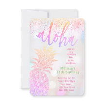 cumpleaños de piña purpurina de imitación