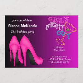 Invitación cumpleaños de Pink Stilettos