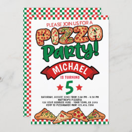Invitación Cumpleaños de Pizza