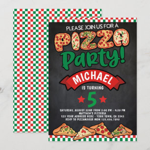 Invitación Cumpleaños de Pizza