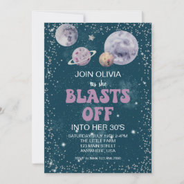 Invitación Cumpleaños de planetas fuera de este mundo