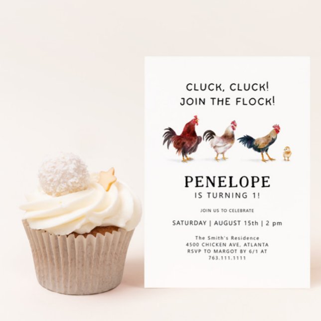 Invitación Cumpleaños de Pollo de Granja (Subido por el creador)