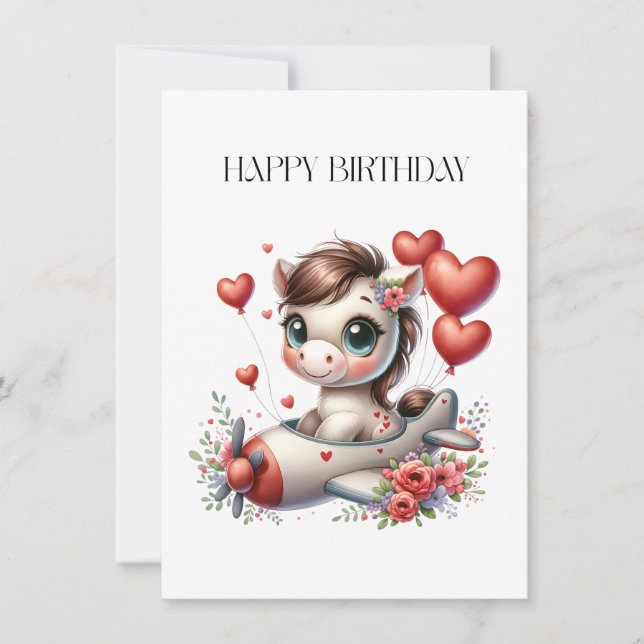 Invitación Cumpleaños de Pony Pilot (Anverso)