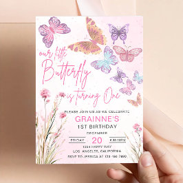 Invitación Cumpleaños de pradera de flores silvestres de Mari