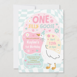Invitación Cumpleaños de primavera de One Silly Goose