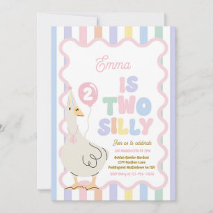 Invitación Cumpleaños de primavera de Two Silly Goose 2do cum