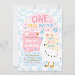 Invitación Cumpleaños de primavera de Un Ganso Tonto 1er Cump