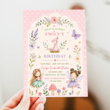 Cumpleaños de primer año del jardín de hadas de ni