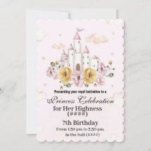 invitación cumpleaños de princesa 