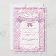Cumpleaños de Princesa Art Nouveau Púrpura