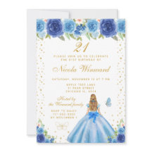 Cumpleaños de Princesa con Cabello Rubio y Floral