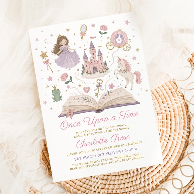 Invitación Cumpleaños de Princesa de Libro de Cuentos de Éras (Subido por el creador)