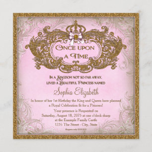 Invitación Cumpleaños de Princesa Érase una Vez