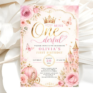 Invitación Cumpleaños de Princesa Little Miss ONEderful