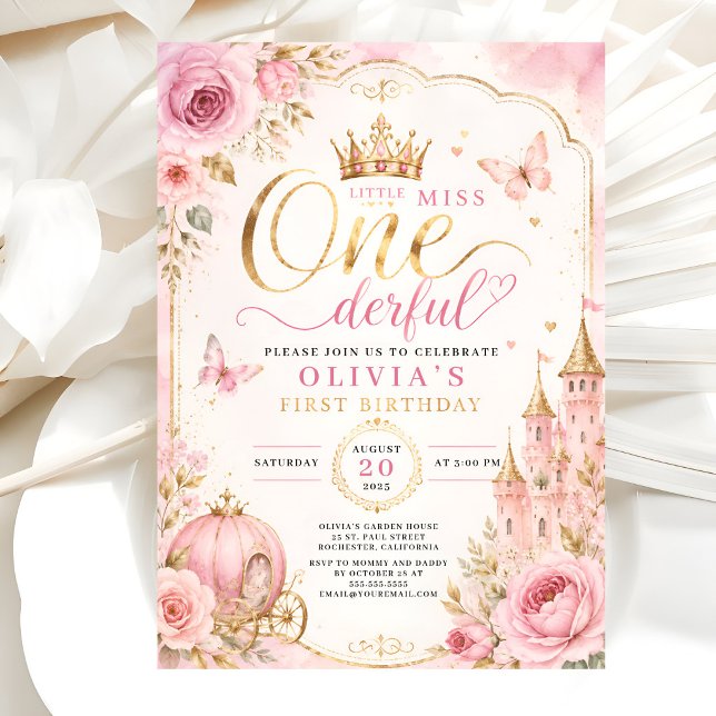 Invitación Cumpleaños de Princesa Little Miss ONEderful (Subido por el creador)