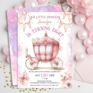 Invitación Cumpleaños de Princesa Niña Érase una Vez 8 años