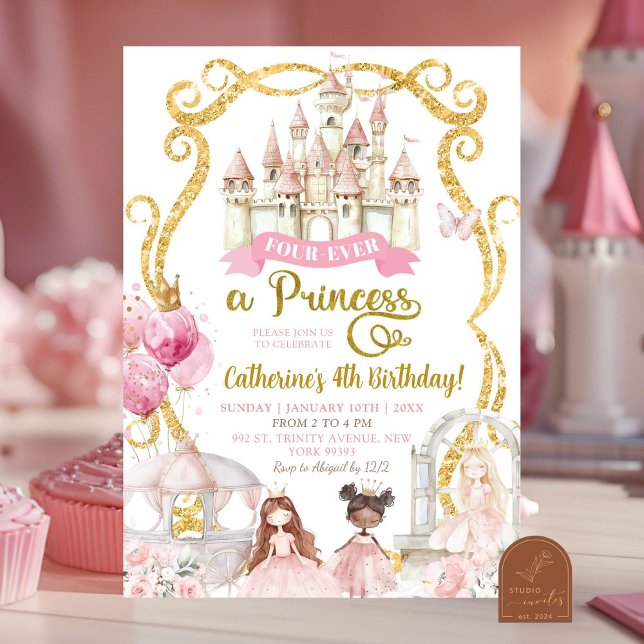 Invitación Cumpleaños de Princesa para Siempre (Subido por el creador)