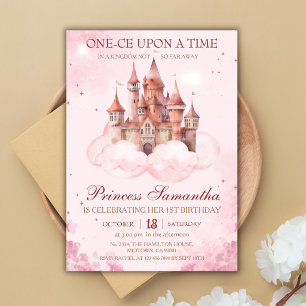 Invitación Cumpleaños de Princesa primer cuento de hadas mági