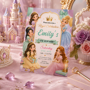Invitación Cumpleaños de Princesa Real Elegante